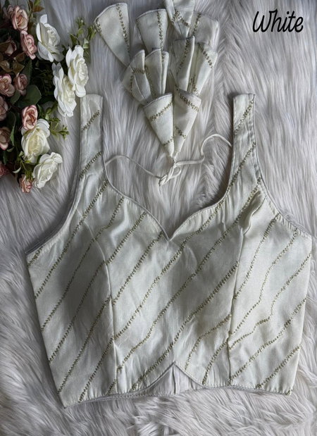 Partywear Desgine Heavy Pure Vichitra Silk Blouses Bulk Orders In India